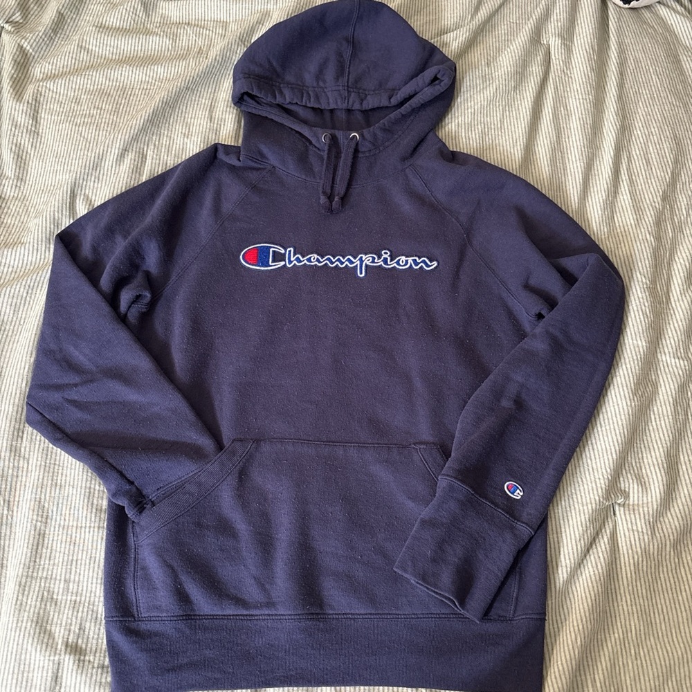 Women’s Navy Champion pullover hoodie